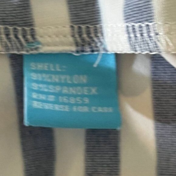 J. McLaughlin Striped Navy White V-Neck Dress Women's Size Medium Excellent very - Picture 7 of 11